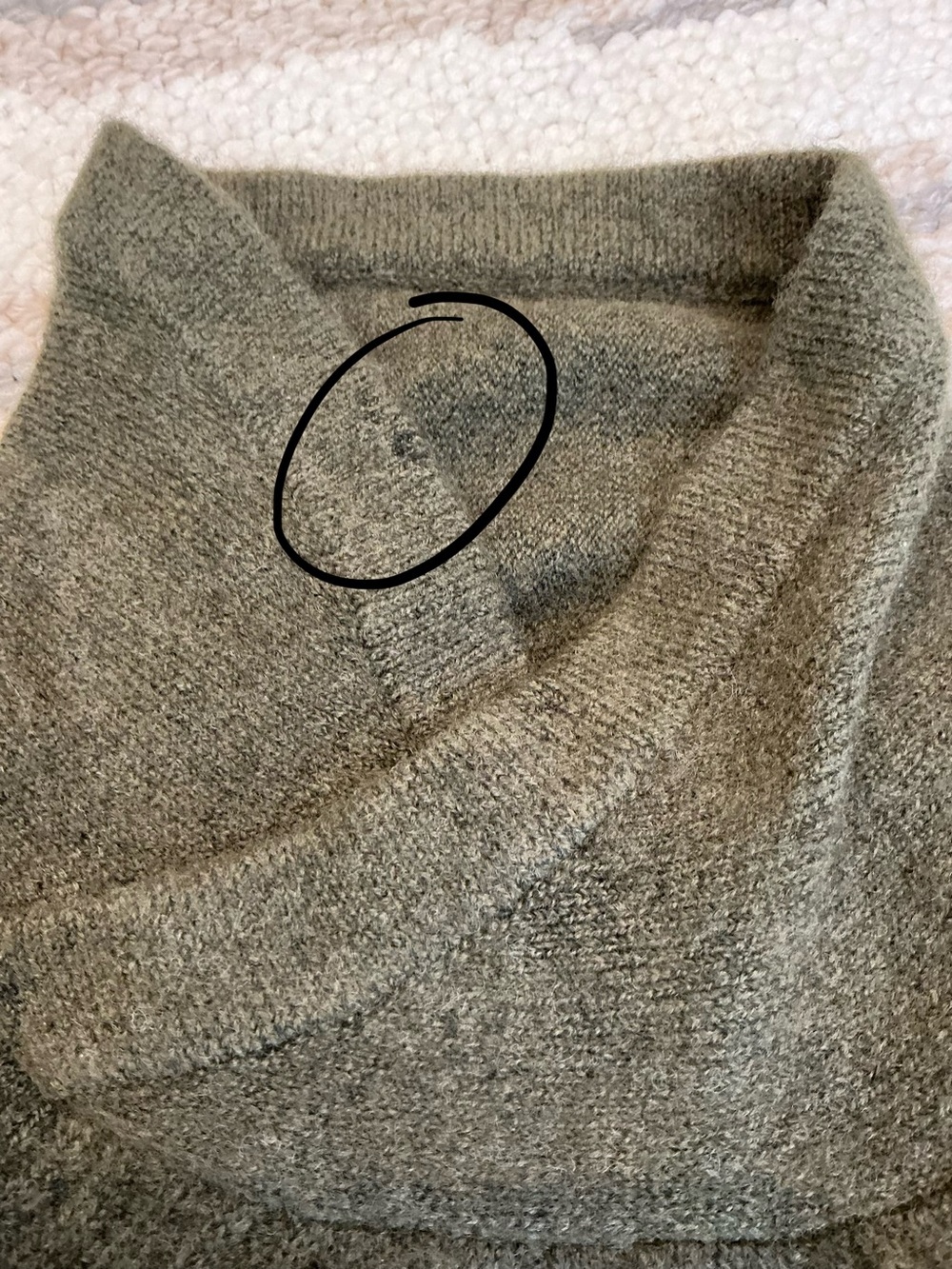 Ariat Novato Wool Blend Sweater in Olive Green Horse Bit Detail Size Small - Picture 16 of 16